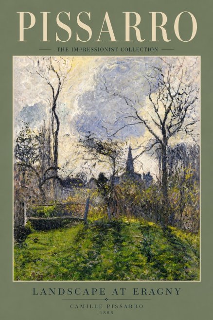 Pissarro Landscape at Eragny No4 - Plakát