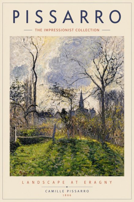 Pissarro Landscape at Eragny No5 - Plakát