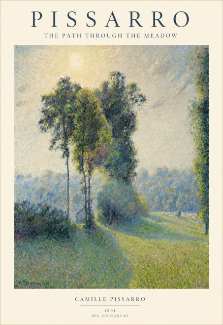 Pissarro The Path Through the Meadow No1 - Plakát