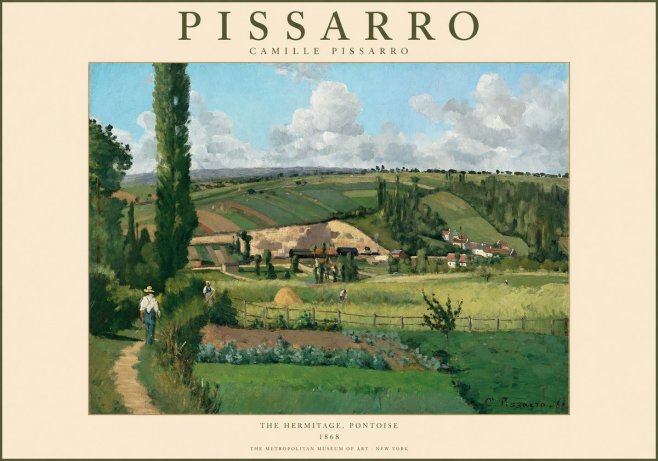 Pissarro The Hermitage, Pontoise No1 - Plakát