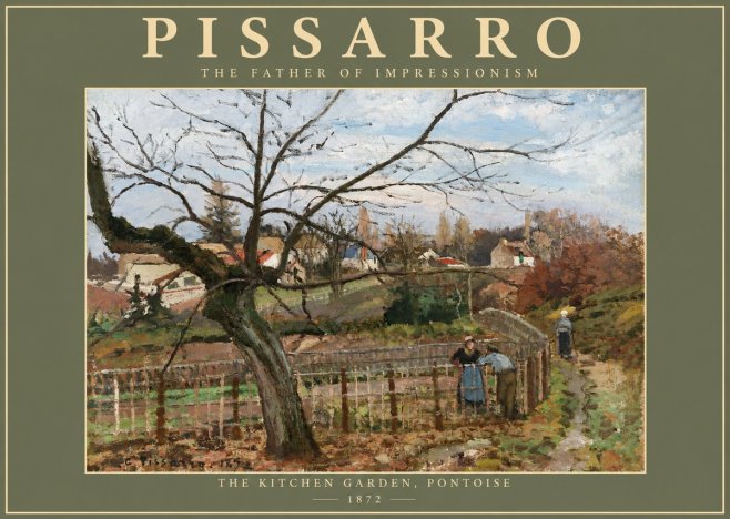 Pissarro The Kitchen Garden, Pontoise No2 - Plakát