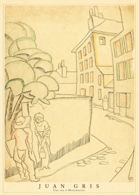Juan Gris Une Rue À Montmartre No4 - Plakát