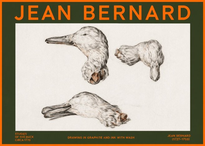 Jean Bernard Studies of the Duck No2 - Plakát