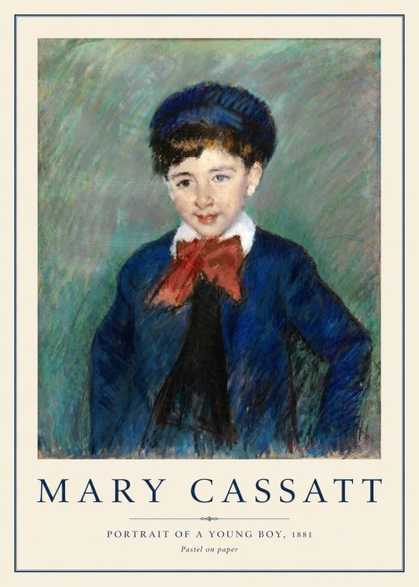 Mary Cassatt Portrait of a Young Boy, 1881 No1 - Plakát