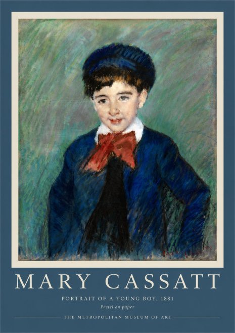 Mary Cassatt Portrait of a Young Boy, 1881 No3 - Plakát