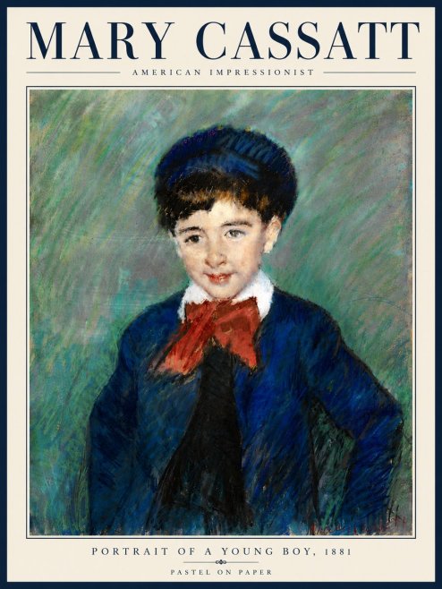 Mary Cassatt Portrait of a Young Boy, 1881 No6 - Plakát
