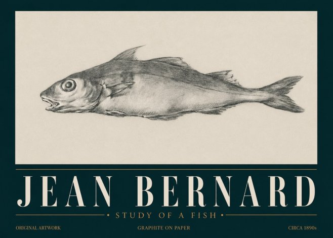 Jean Bernard Fish Study I No6 - Plakát
