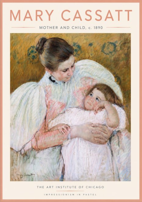 Mary Cassatt Mother and Child VI No4 - Plakát