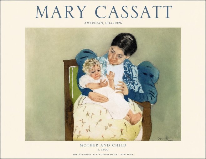 Mary Cassatt Mother and Child VIII No1 - Plakát