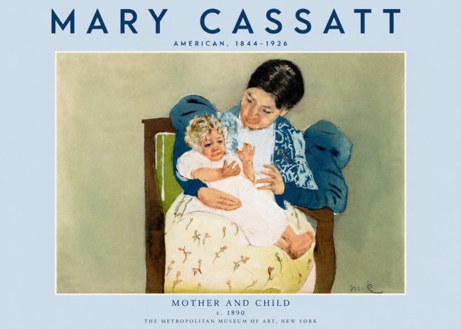 Mary Cassatt Mother and Child VIII No4 - Plakát
