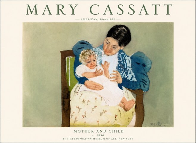 Mary Cassatt Mother and Child VIII No5 - Plakát