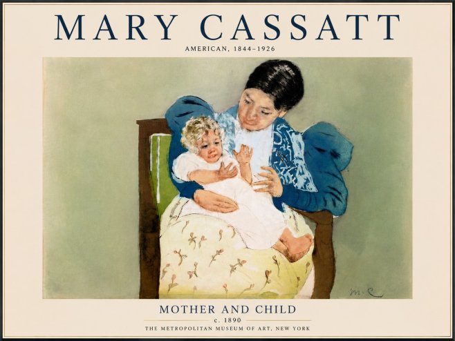 Mary Cassatt Mother and Child VIII No6 - Plakát