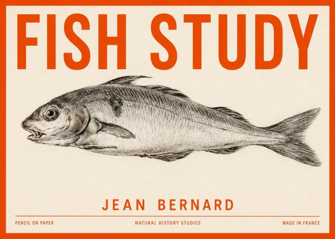 Jean Bernard Fish Study III No2 - Plakát