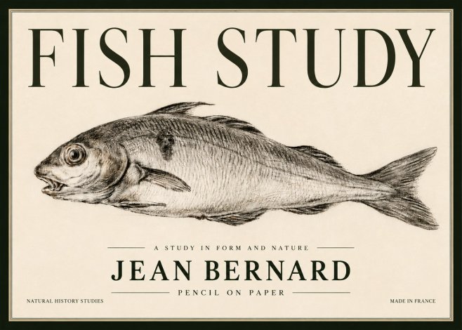 Jean Bernard Fish Study III No6 - Plakát