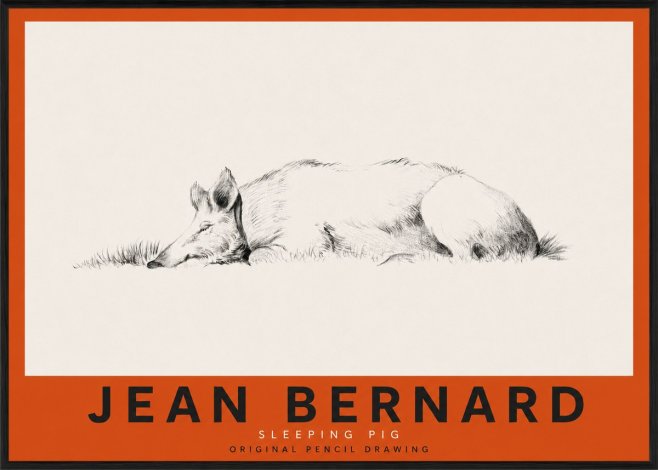 Jean Bernard Sleeping Pig II No3 - Plakát