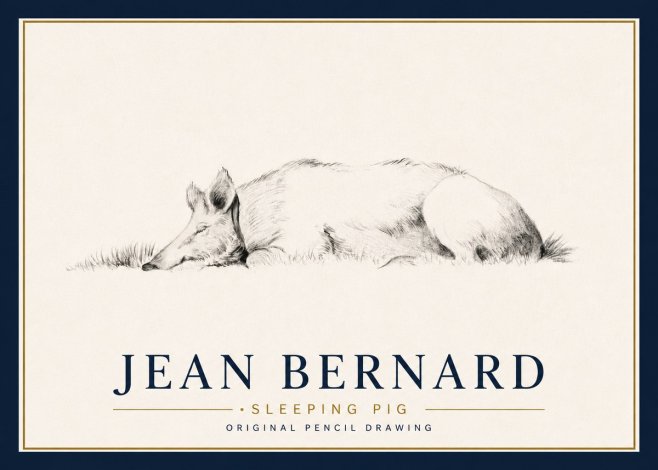 Jean Bernard Sleeping Pig II No4 - Plakát