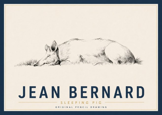 Jean Bernard Sleeping Pig II No6 - Plakát