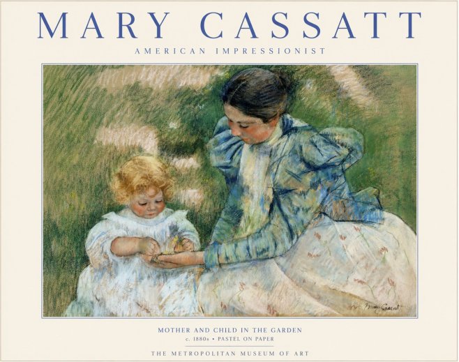 Mary Cassatt Mother and Child in the Garden No1 - Plakát