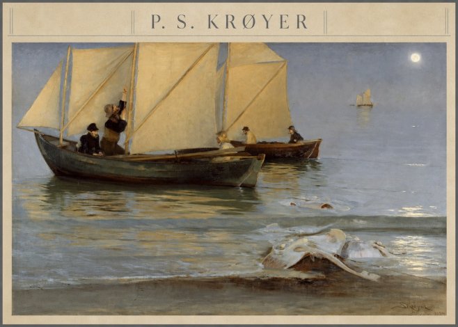 P.S. Krøyer A Ray Washed Ashore No2 - Plakát