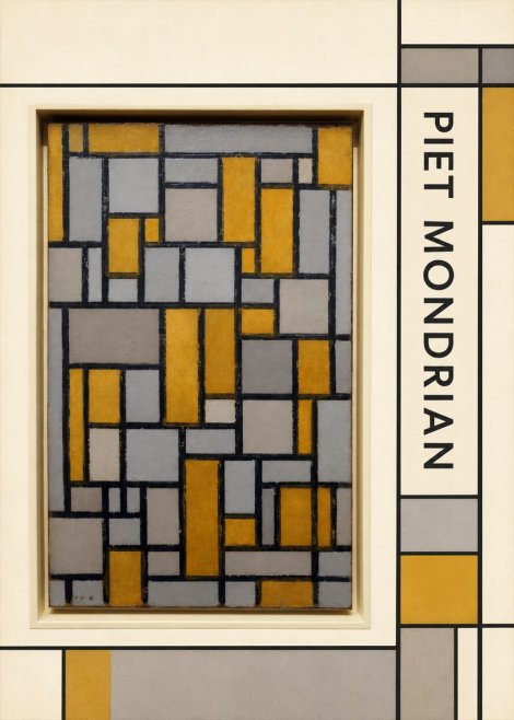Piet Mondrian Composition in Grey and Yellow No2 - Plakát