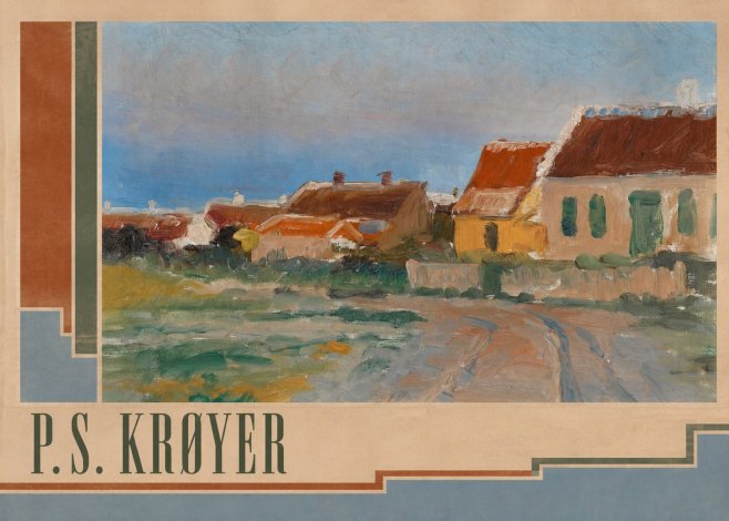 P.S. Krøyer Houses in Skagen No3 - Plakát