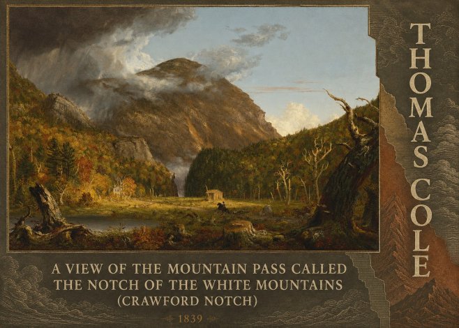 Thomas Cole A View of the Mountain Pass Called the Notch of the White Mountains (Crawford Notch) II No4 - Plakát