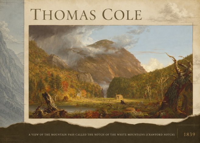 Thomas Cole A View of the Mountain Pass Called the Notch of the White Mountains (Crawford Notch) II No6 - Plakát