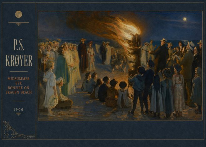 P.S. Krøyer Midsummer Eve Bonfire on Skagen Beach · 1906 No5 - Plakát