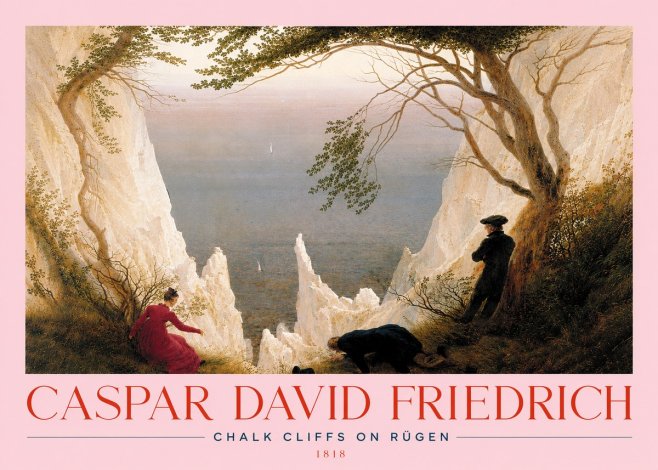 Caspar David Friedrich Chalk Cliffs on Rügen No3 - Plakát