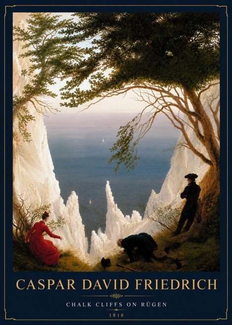 Caspar David Friedrich Chalk Cliffs on Rügen No6 - Plakát