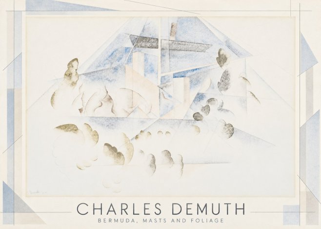 Charles Demuth Bermuda, Masts and Foliage No1 - Plakát