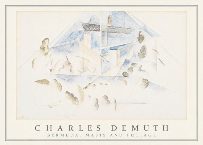 Charles Demuth Bermuda, Masts and Foliage No3 - Plakát