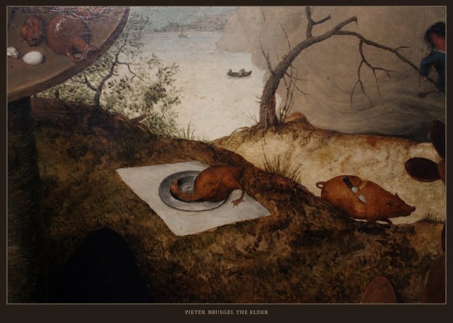 Pieter Bruegel The Pig Is Stabbed No5 - Plakát