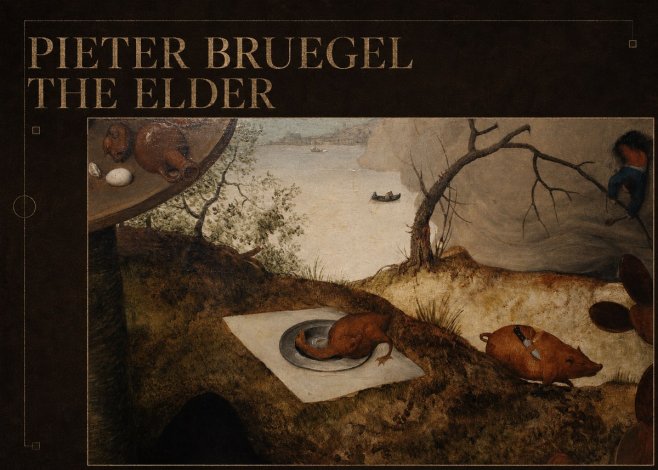 Pieter Bruegel The Pig Is Stabbed No6 - Plakát