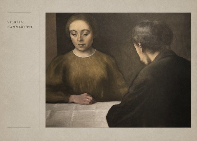 Vilhelm Hammershøi A Conversation No5 - Plakát