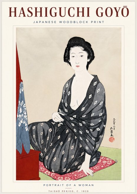 Hashiguchi Goyō Portrait of a Woman No4 - Plakát