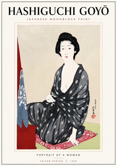 Hashiguchi Goyō Portrait of a Woman No6 - Plakát