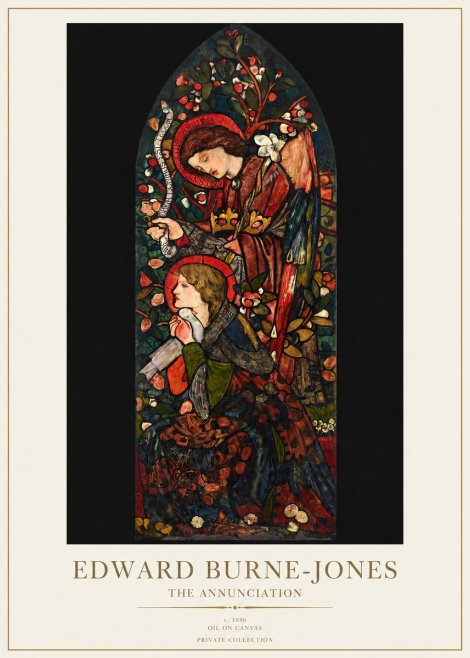 Edward Burne-Jones The Annunciation I No1 - Plakát