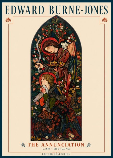 Edward Burne-Jones The Annunciation I No3 - Plakát