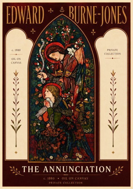 Edward Burne-Jones The Annunciation I No6 - Plakát