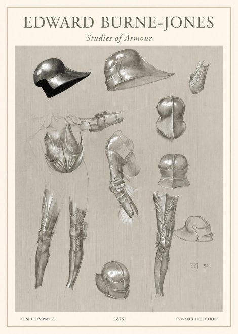 Edward Burne-Jones Studies of Armour No1 - Plakát