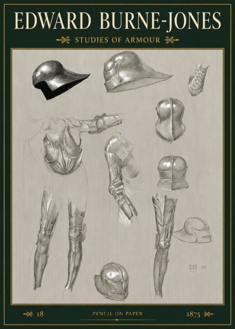 Edward Burne-Jones Studies of Armour No3 - Plakát