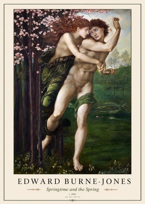 Edward Burne-Jones Springtime and the Spring No1 - Plakát