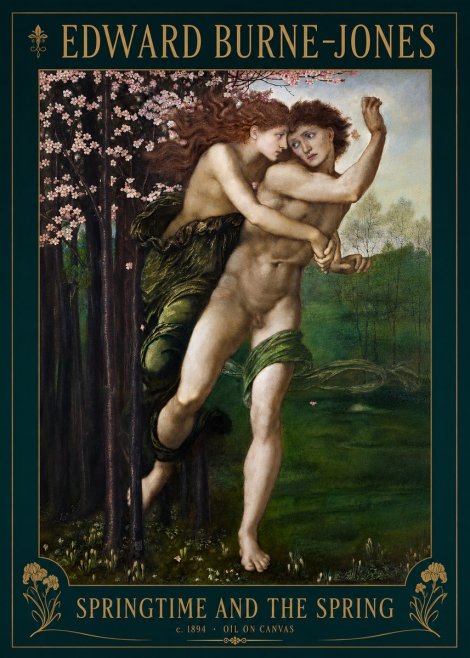 Edward Burne-Jones Springtime and the Spring No2 - Plakát