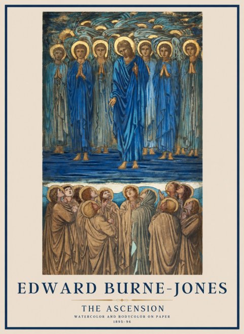Edward Burne-Jones The Ascension No1 - Plakát