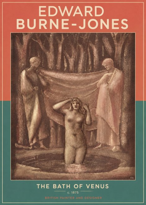 Edward Burne-Jones The Bath of Venus No3 - Plakát