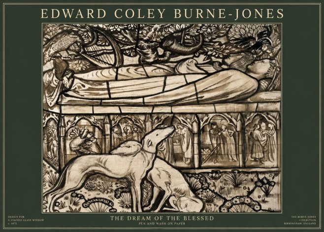 Edward Burne-Jones The Dream of the Blessed No1 - Plakát