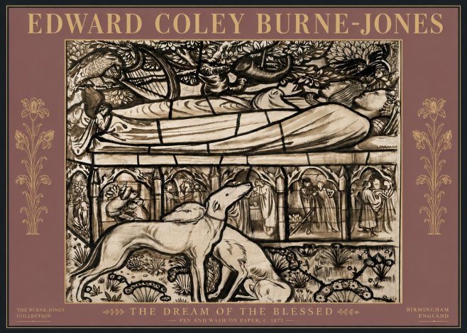 Edward Burne-Jones The Dream of the Blessed No6 - Plakát