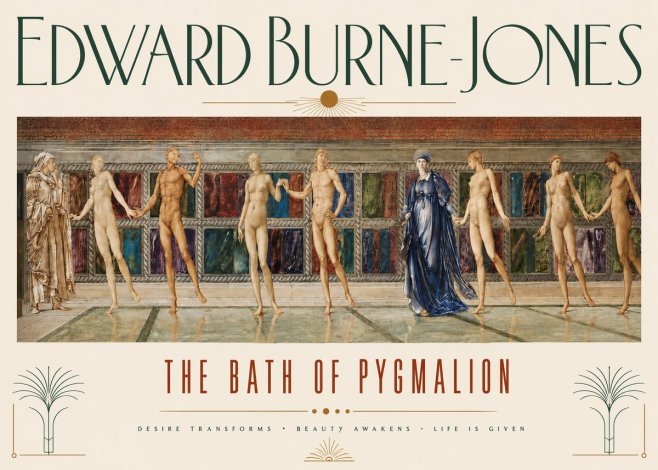 Edward Burne-Jones The Bath of Pygmalion No3 - Plakát