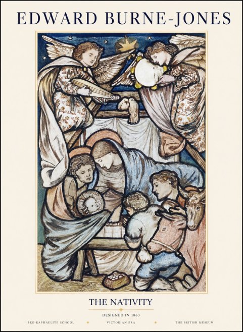 Edward Burne-Jones The Nativity No1 - Plakát